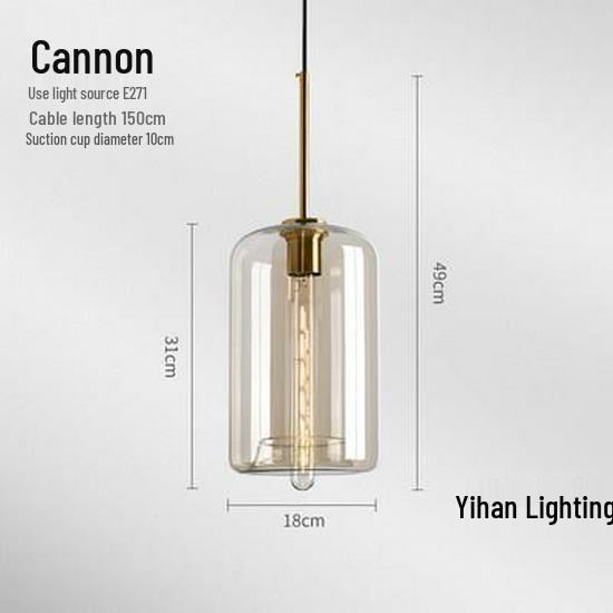 Nordic Modern Pendant Light – Minimalist Glass Fixture for Coffee Shops, Bedside, Bar Counters