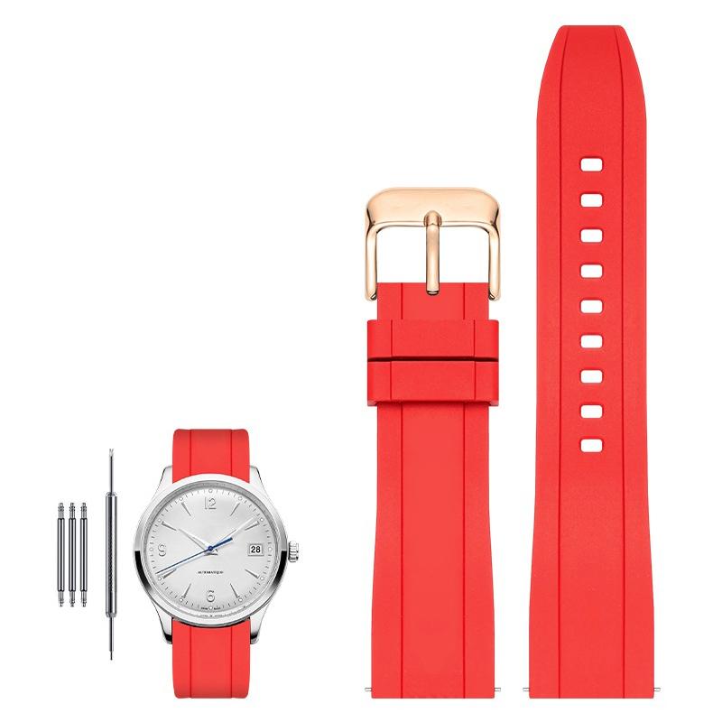 High quality fluororubber strap for Tissot Rado Rolex Tudor Jaeger series watchband quick release silicone watch strap 20mm