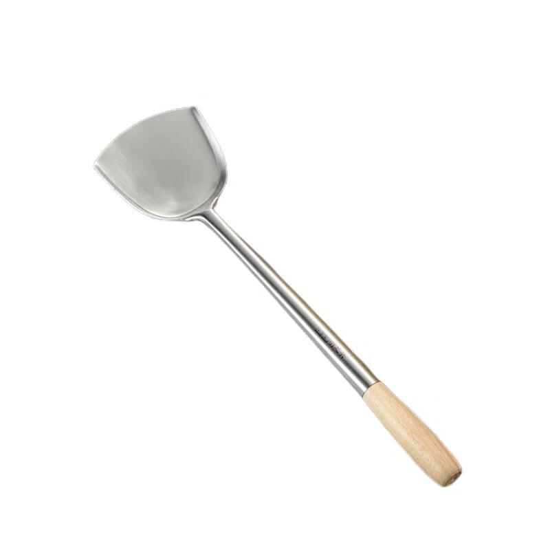 Qianxing No. 3 Stainless Steel Cooking Spatula, Wooden Handle, 5-piece Set