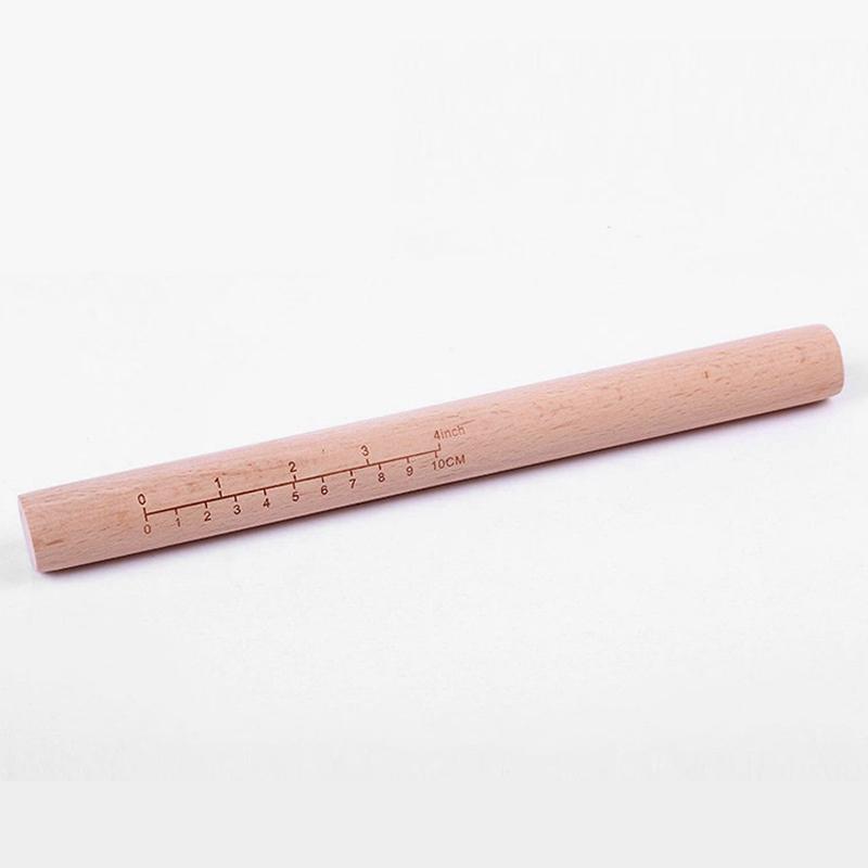 Nudelholz mit Skala, Pizzaroller, Holz-Nudelholz für den Heimgebrauch, Backwerkzeug, Küchenutensilien