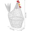 ABOOFAN Chicken Wire Egg Basket Egg Holder Farmhouse Rustic Vintage Rooster Decor Wire Basket for Collecting and Countertop Egg Storage (White)