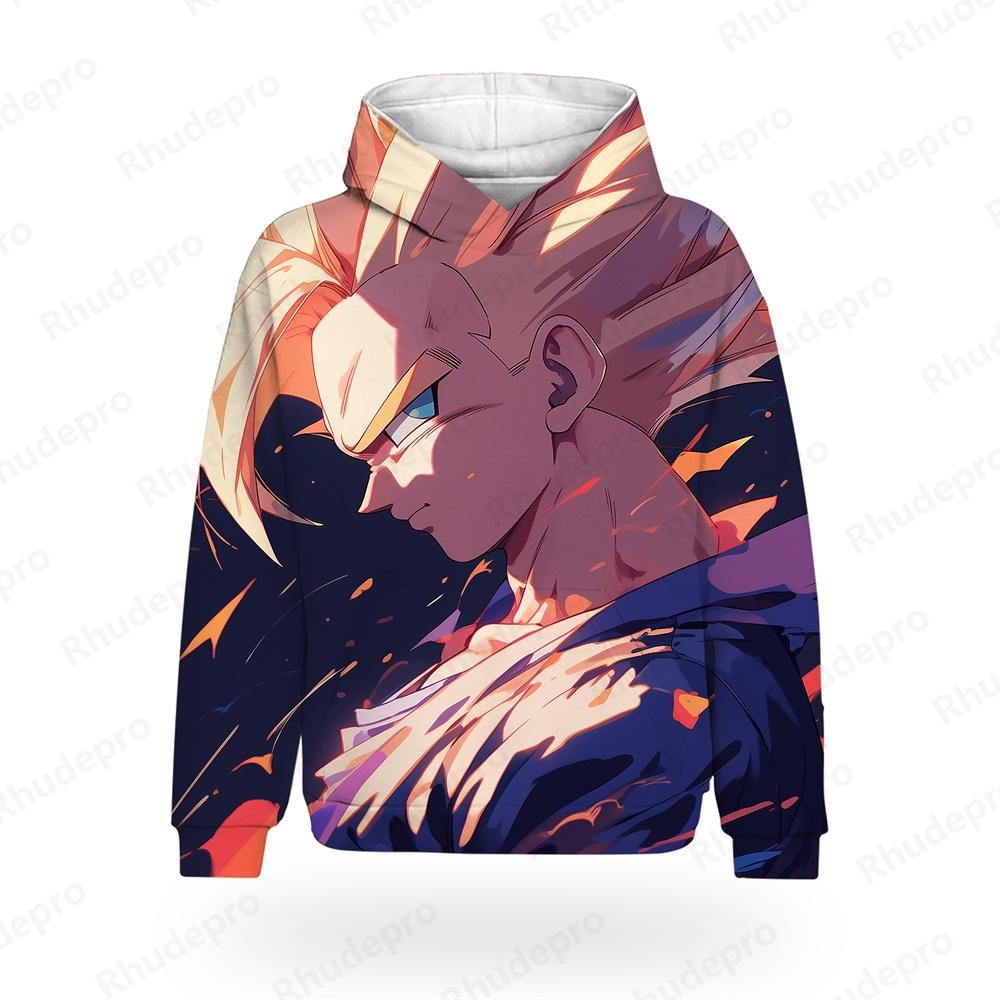 Boy Clothes Men Goku Harajuku Style Vegeta High Street Dragon Ball Couple Outfit Gym Hoodie Man Long Sleeve Tee Tops 2025