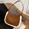 Large Capacity Lamb Wool Bag Women's 2025 New Autumn and Winter Retro Bucket Bag Commuter Suede Shoulder Messenger Bag