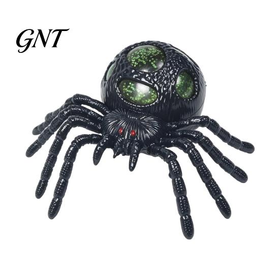 Dehnbare Spinnenspielzeuge 1/4 Stück Halloween Glitzer Quetschspielzeug, Stressabbau Realistisches Gruseliges Scherzspielzeug Party Fake Dekoration Angst Gadget
