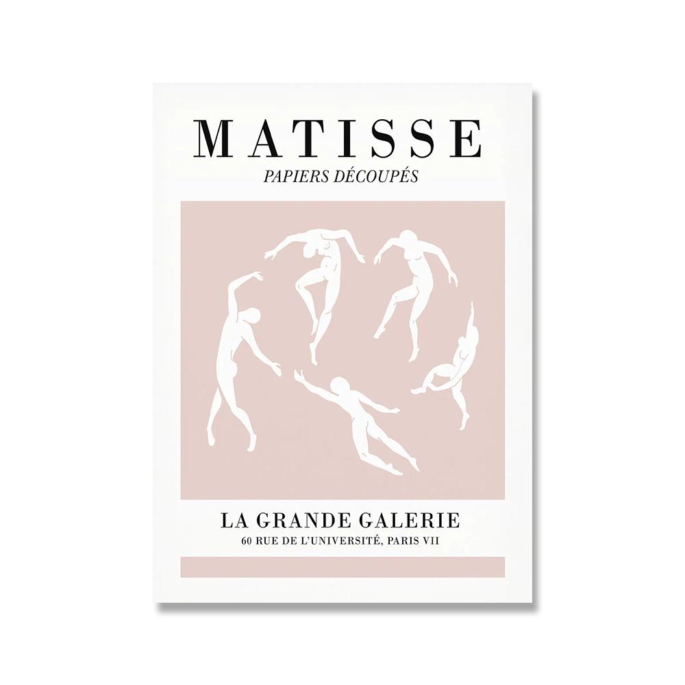 Matisse Pink Orange Wall Art Canvas Painting Boho Nordic Plants Leaves Posters and Prints For Living Room Home Decor