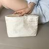 Solid Color Floral Makeup Pouch Simple Portable Clutch Bag Skincare Toiletry Ba Storage Organizer for Women Travel