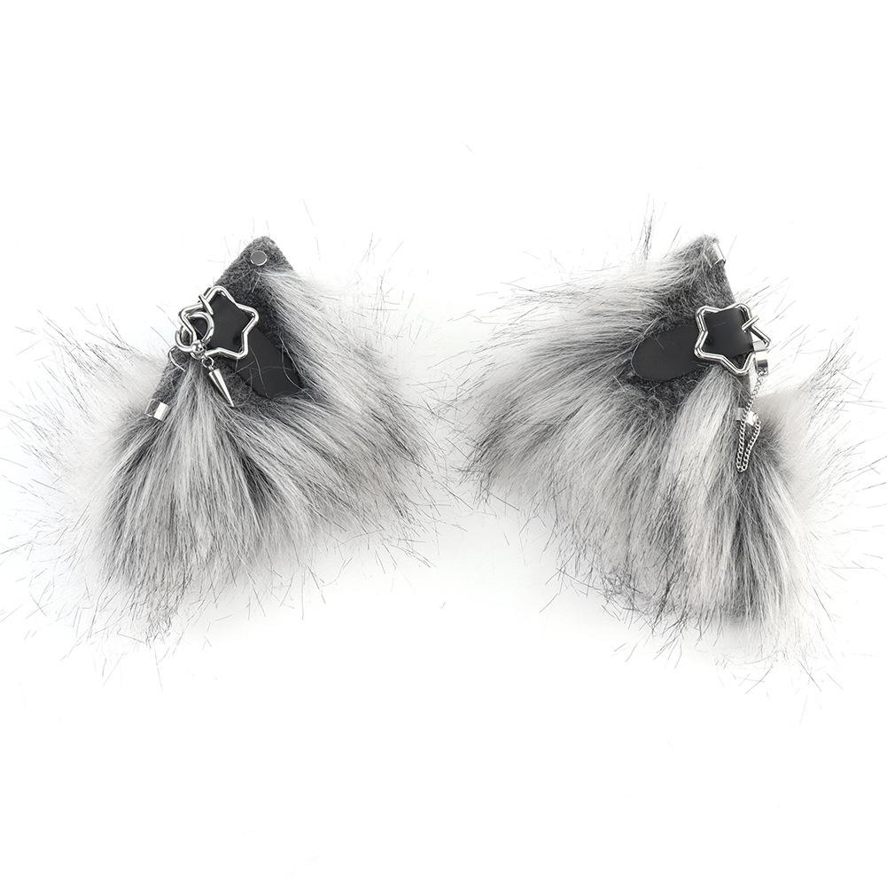 Plush Electric Animal Ear Headband Rechargeable Detachable Fox Ear Lolita Comic Show Prop Cat Ear Cosplay Accessories Halloween