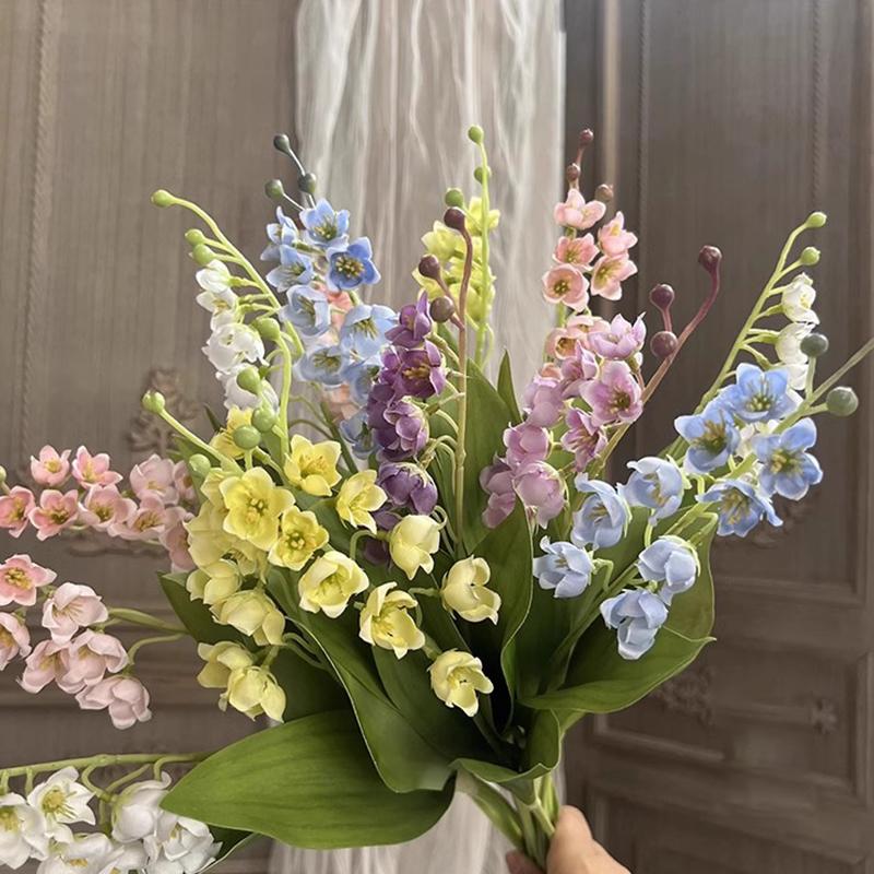 Artificial Flower Lily of the Valley Simulated Fake Plants Wedding Table Centerpiece Home Festival Party Decor La Fête Du Muguet