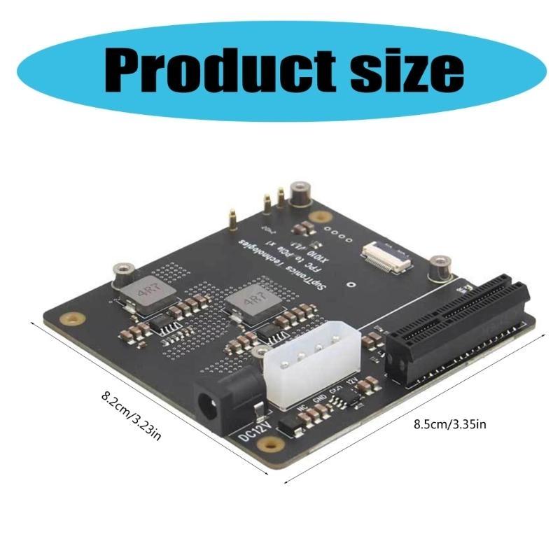 For RPi 5 PCIe Expansion Board With Standard PCIe Slot X1010 PCIe FFC Connectors Flexible Power Option
