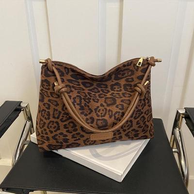 Autumn Winter New Large Capacity Women's Bags Fashion Leopard Print Tote Premium Texture Versatile Commuting Shoulder Armpits