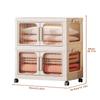 2-Layer Multifunction Storage Cabinet Dustproof Foldable Closet Large Capacity Clothes Wardrobe for Books Clothes Small Gadgets