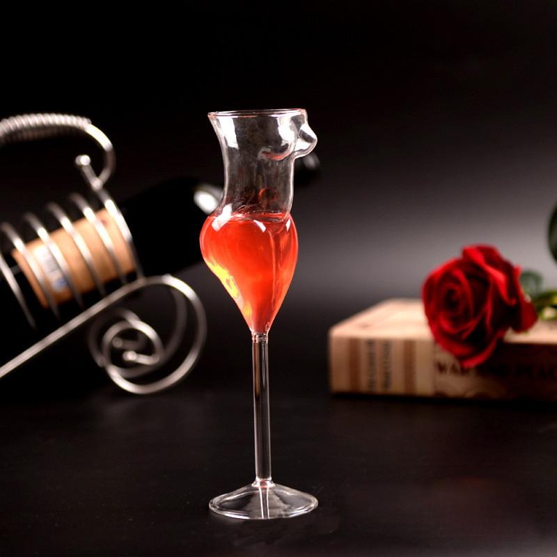 Crystal Glass Cup Water Coffee Cup Human Body Red Wine Glass Cup Goblet Beer Mug