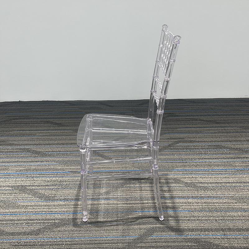 Transparent Acrylic Bamboo Resin Chair for Outdoor Wedding Ceremonies
