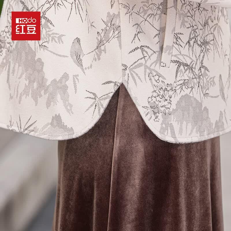 Hodo Women's Mid-Age New Chinese Style Round Neck Jacket