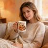 11oz Ceramic Punch Monkey Mug Cute Monkey with Orangutan Design Personalized Ceramic Coffee Cup for Family and Loved Ones