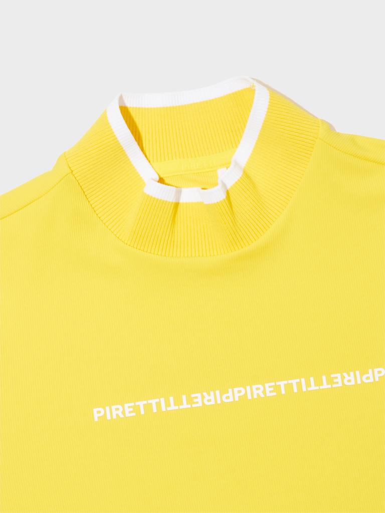 PIRETTI Savona Mock Neck T-Shirt W_Yellow