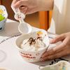Nordic Style Cartoon Cute Little Prince Rice Bowl Set 4.75 Inches Household Ceramic Tableware Yogurt Salad Bowl Spoon