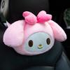 Cute Kuromi Hello Kitty Cartoon Car Neck Pillow Headrest Interior Pillow Soft Comfortable Travel Pillow for Car