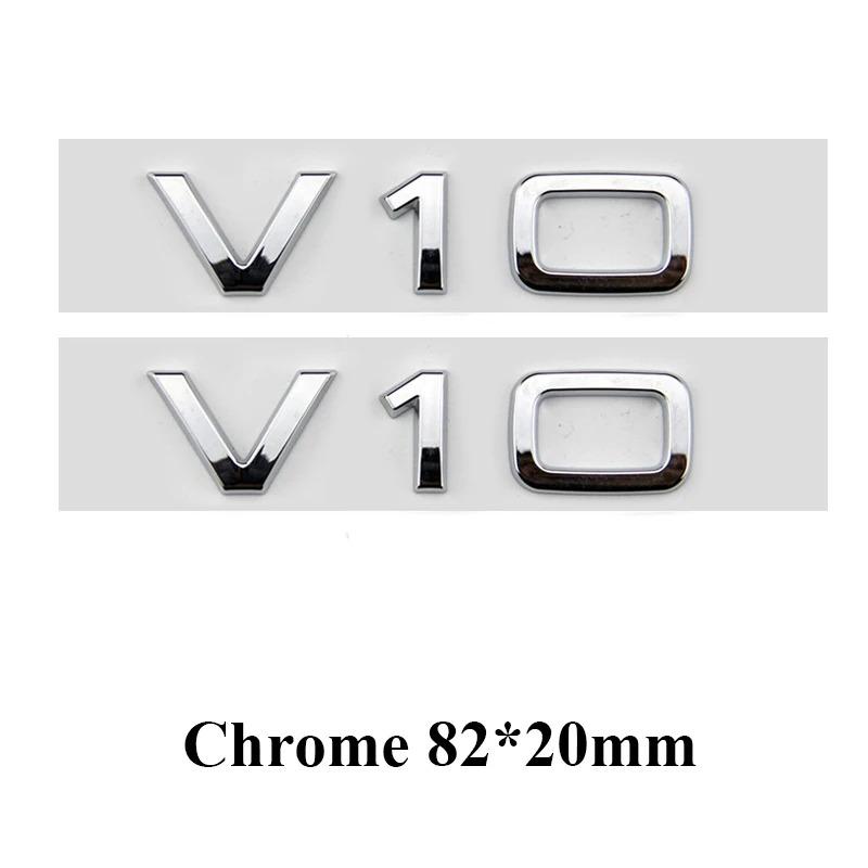 2pcs Car Styling ABS V6T V8T V10 Letter Emblem Tail Trunk Fender Side Badge Sticker For Q1 A4 A3 A5 A6 Q3 Q5 Q7 S6 Accessories