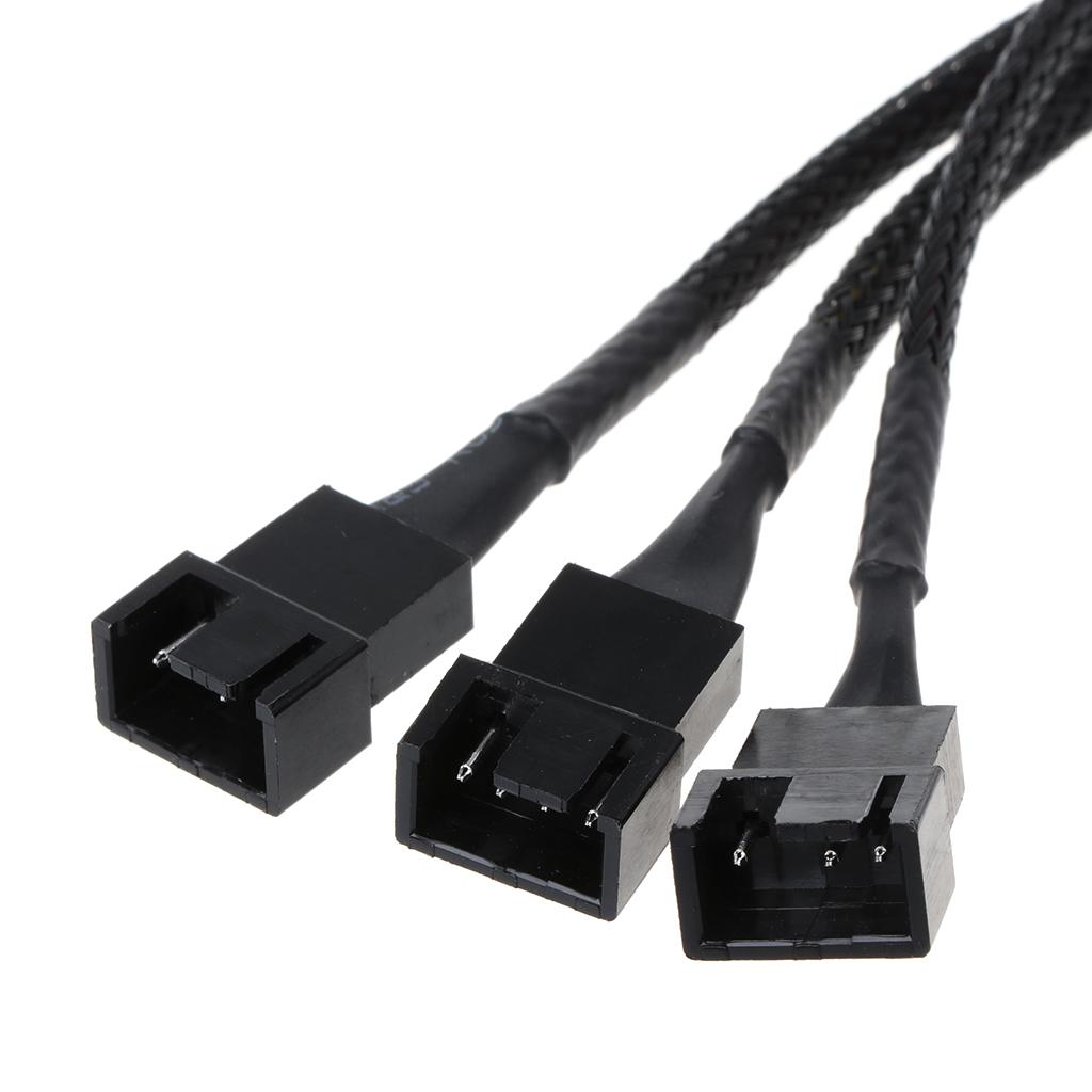New Arrival Fan 4pin to 3 x 4pin/3pin PWM Extender Cable 4pin to 3 Ways Y Splitter Cable