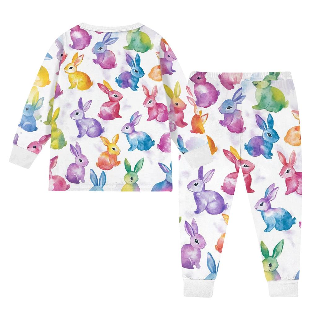 Children's Set - Printed Cartoon Two-Piece Outfit Set For Boys And Girls