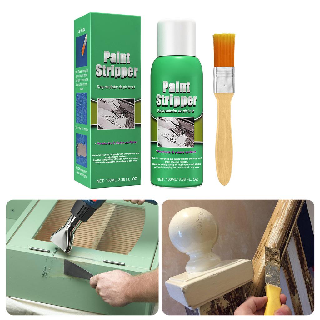 Efficient Automotive Paint Stripper 3.38Oz Traceless Cleaning for Use on Metal Wood Glass Dried Paint Remover