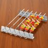 BBQ Skewers Rack 2-Piece Stainless Steel BBQ Skewer Rack Heat-Resistant Barbecue Stand Grilling Tools for Meat Vegetable Sausage