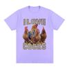Miluji kohouty Vtipné kohoutí meme tričko Milovníci kuřat Tričko s krátkým rukávem Pánské Dámské 100% bavlna Nadrozměrná trička Streetwear