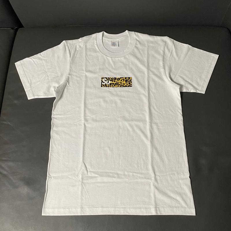 

ZX Футболка Сток Правильный Supr Shanghai Limited Леопардовый Принт Bogo Box Лого Футболка Круглый Вырез Чистый Хлопок Короткий Рукав Тренд Высокое Качество 4XL