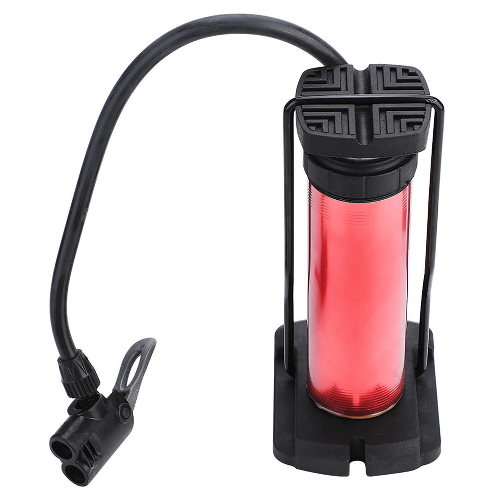 Bike Pump Portable Motorcycle Foot Pumps Aluminum Alloy (Black)