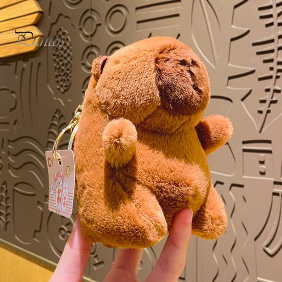 Capybara Turtle Plush Toy Cute Backpack Keychain Pendant Stuffed Animal Super Soft Doll Hanging Pendant