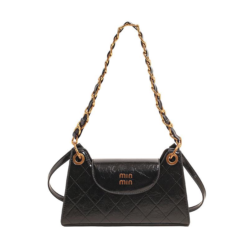 Underarm Bag Women's 2025 Autumn and Winter New Versatile Shoulder Bag Small Fragrant Wind Rhombus Chain Commuter Messenger Bag