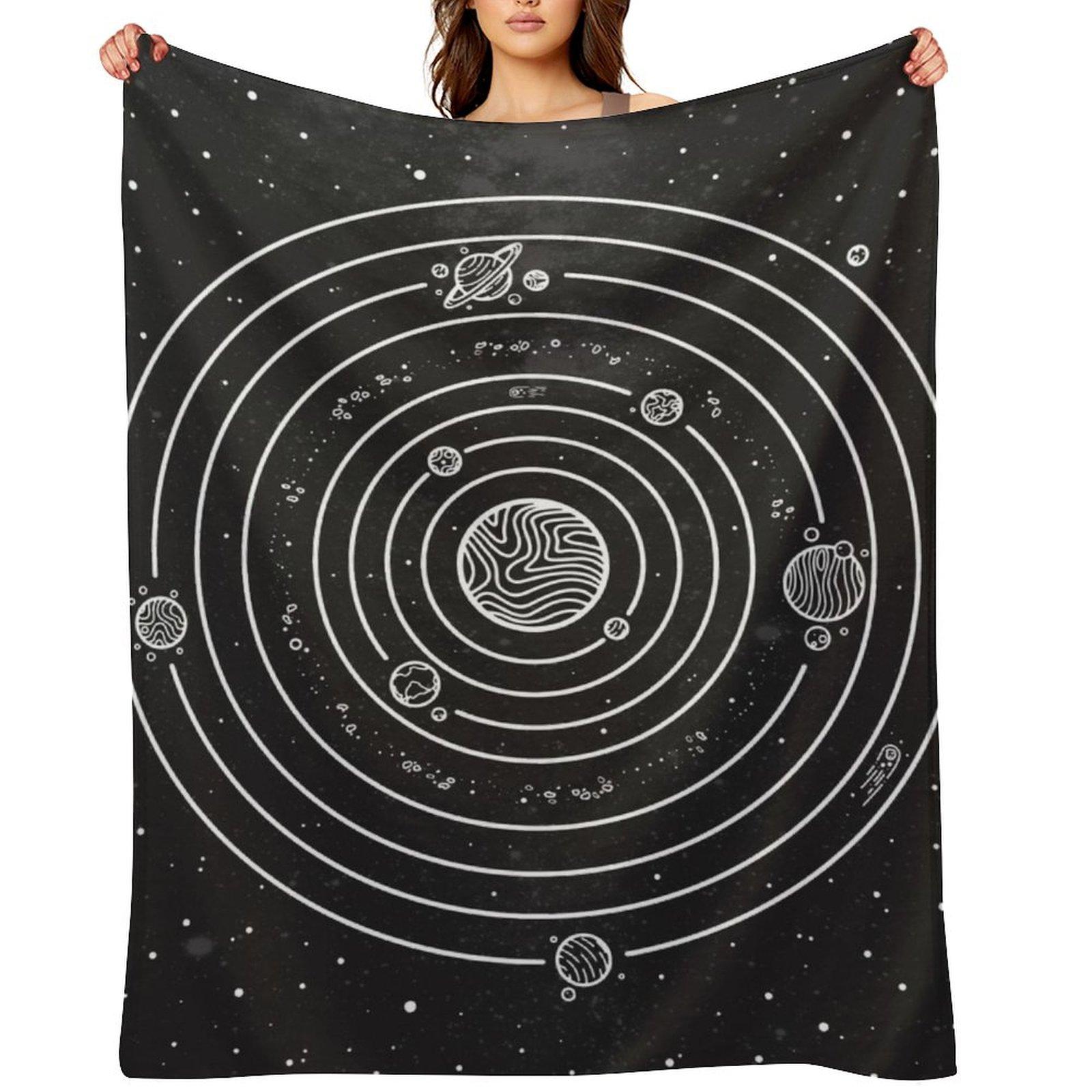 Solar System Throw Blanket Bed covers valentine gift ideas Single Baby Blankets 30x40in