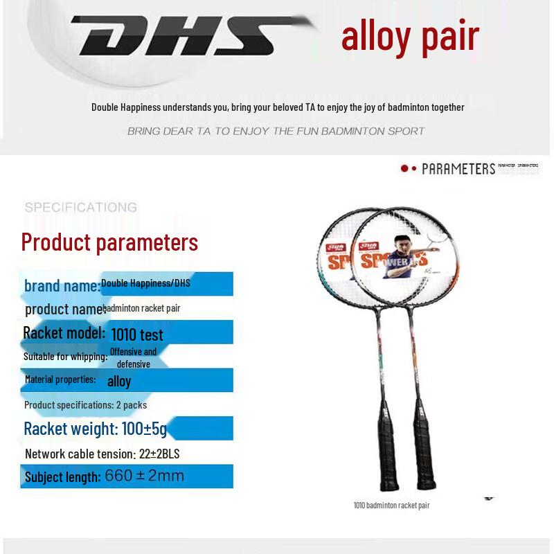 DHS 1010 Alloy Badminton Racket Set