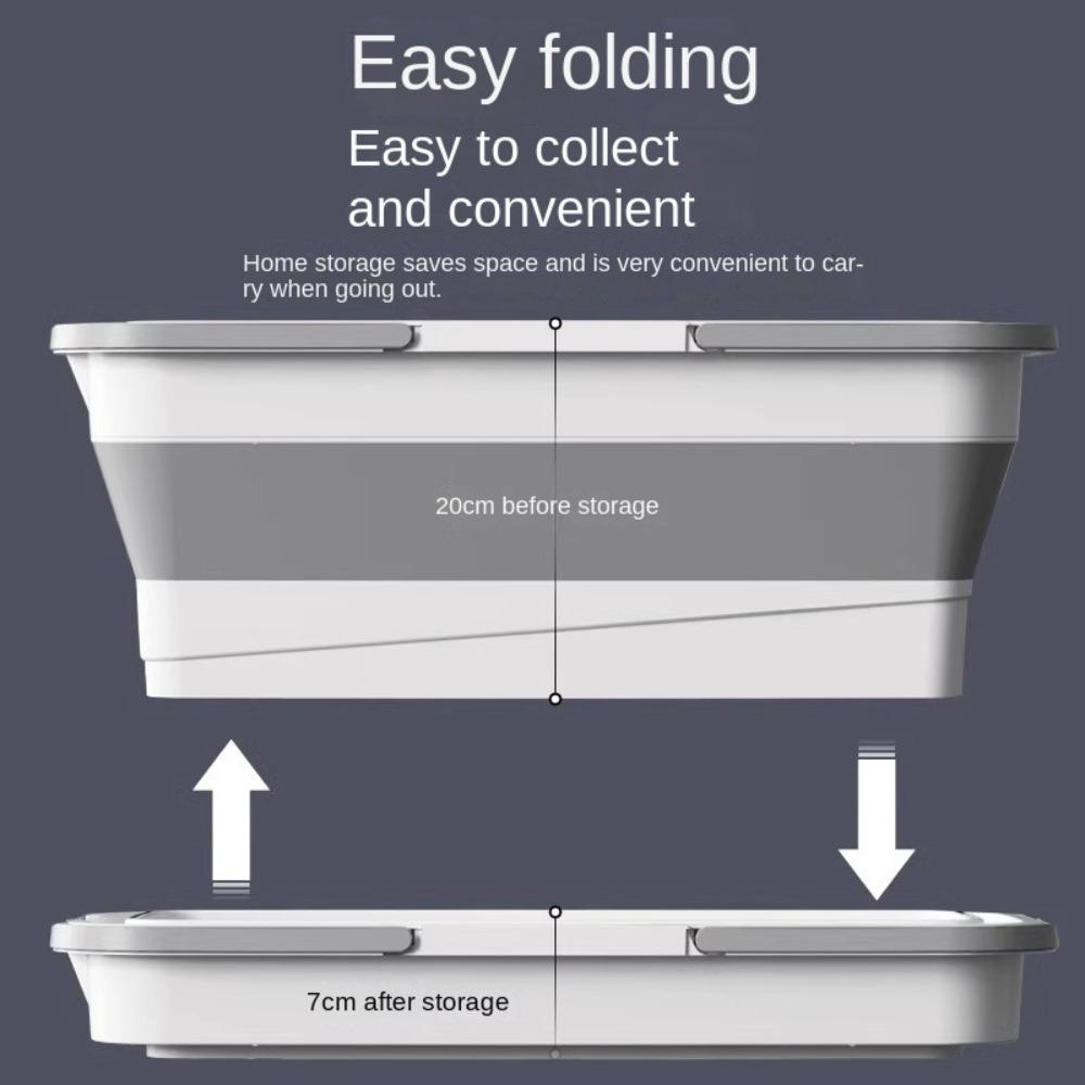 Large Foldable Mop Bucket Rectangular Washing Basin Bathroom Accessory Laundry Barrel Hotel
