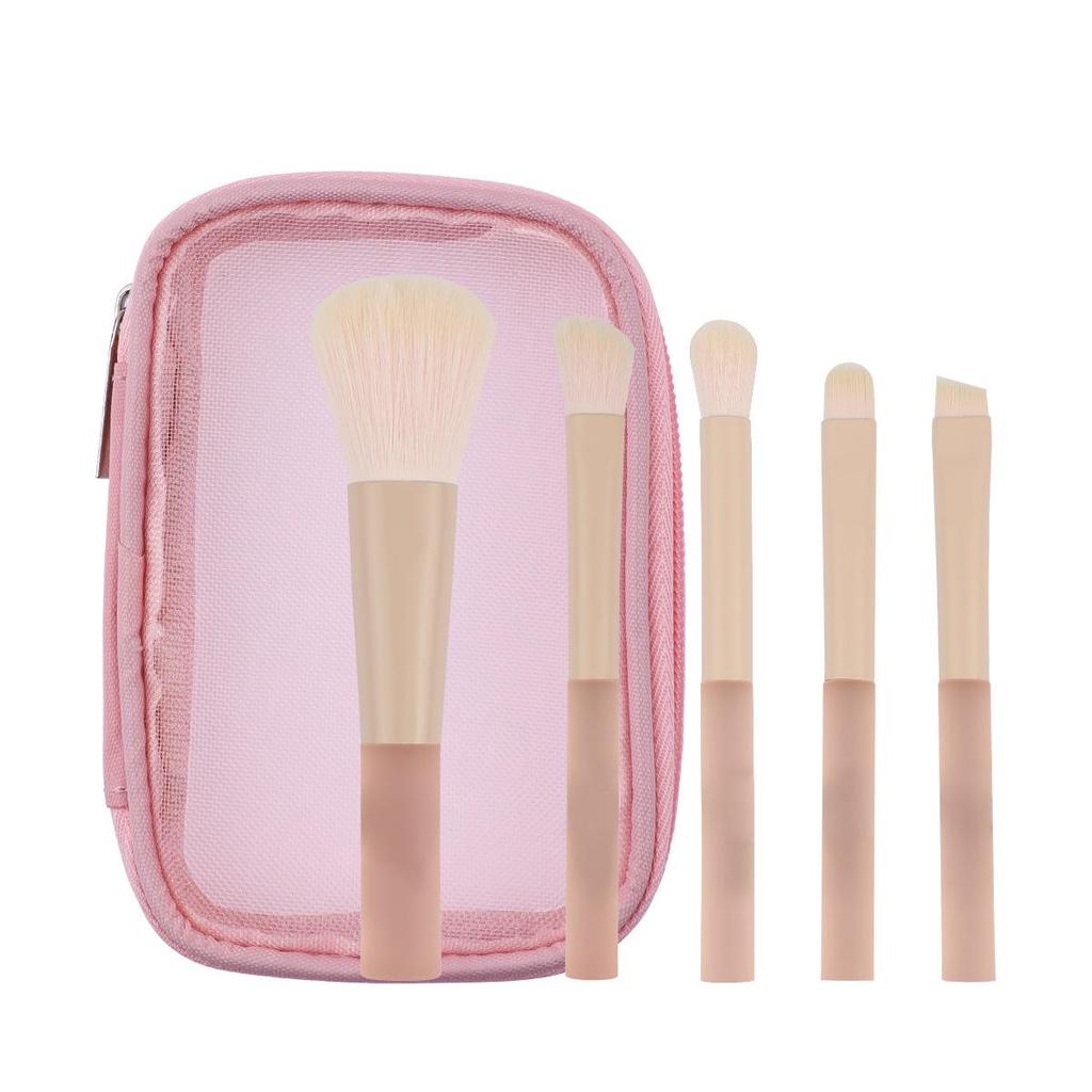 Mini 10-Piece Candy Makeup Brush Set: Stippling, Powder, Highlight, Eyeshadow