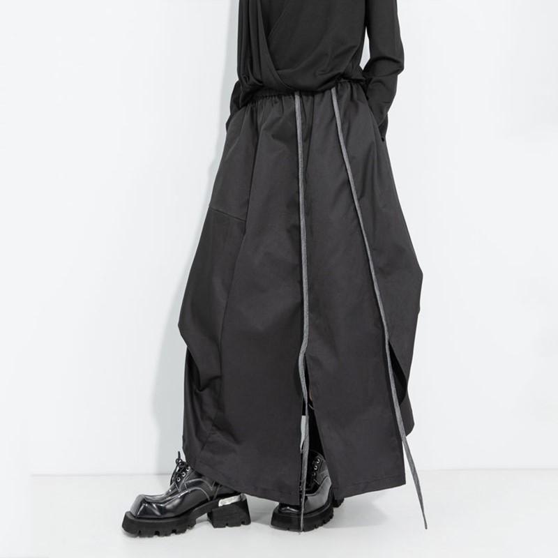 plus size High waist Black vintage Spring autumn Winter casual loose long for woman skirts womens skirt