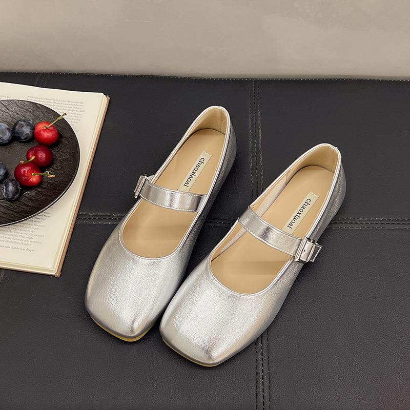 Retro Mary Jane shoes women's skirt 2025 spring and summer new one-word buckle gentle wind women's shoes soft sole is not tired