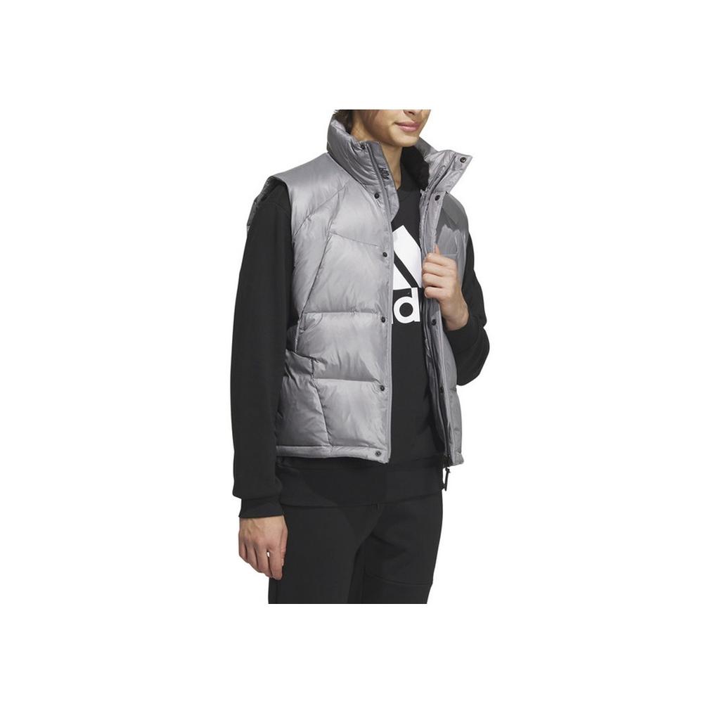 Adidas 600 Fill Stand Collar Solid Color Sports Casual Sleeveless Vest Men Vests Bright-Silver IL8911
