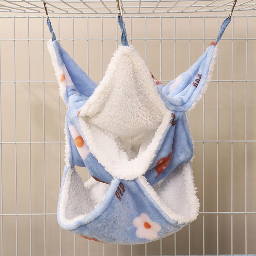 Flannel Hamster Hammock Rodent Hamster Bed House Three-tiered Suspensibility Hammock Sugar Glider Toys