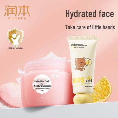 Runben Little Peach Joy Moisturizing Cream & Hand Cream Set