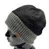 Ruben DENIM RIB ROLL WATCH Denim Rib Roll Watch Roll Cap Rib Knit Cap Short Watch Free Size Black Fleece-Lined Fisherman's