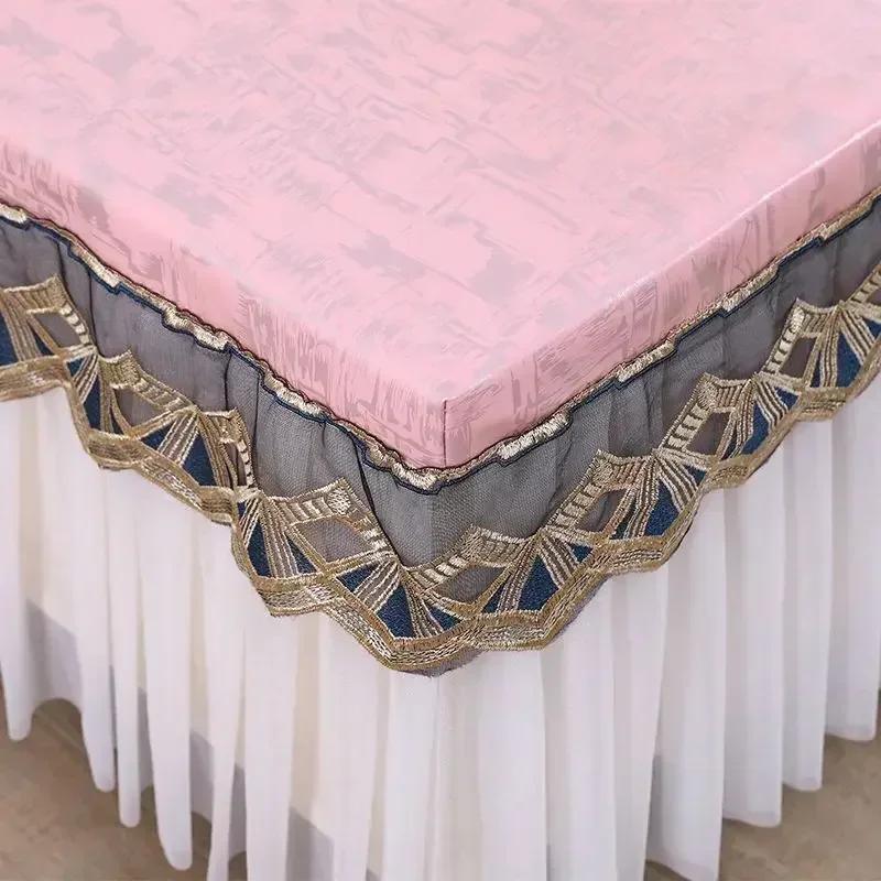 Leather Oil Resistant Waterproof Tea Table Cloth Corner Coffee Table Cover Dustproof Tablecloth Cover Wedding Party Decoration