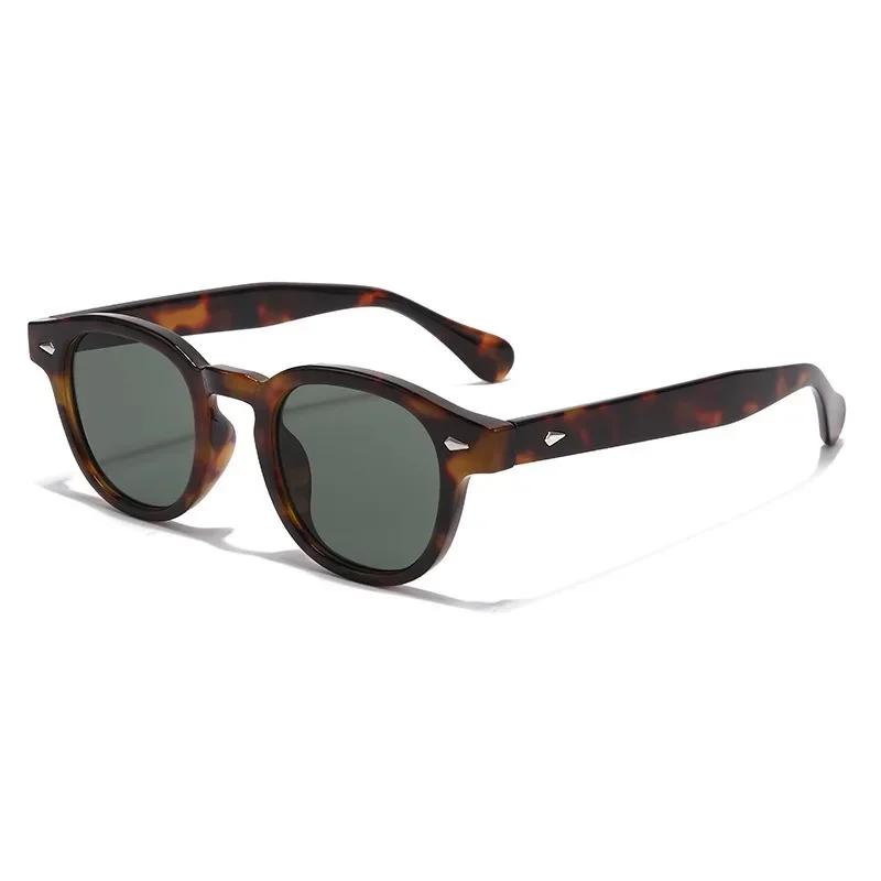 

New European and American Stylish Oval Frame Rice Nail Decorative Sunglasses High-end Sun Protection Street Photography Glasses for Women