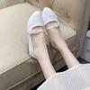Shoes for Women White One-line Buckle Low Heel Elegant Woman Flats Mary Jane Cheap Clearance Lastest Price Casual On Offer Y2k