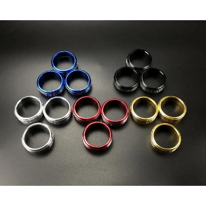 3Pcs/Set Car Styling AC Adjustment Knob Decorative Ring For Subaru Forester Impreza XV Crosstrek WRX Levorg Auto Accessories