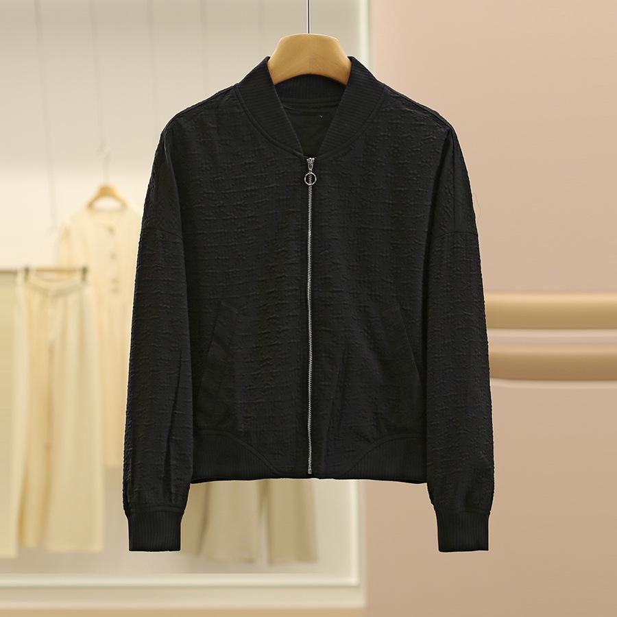 

Aossidu Women s Korean Style Textured Slimming Coat - Autumn Collection S чёрный