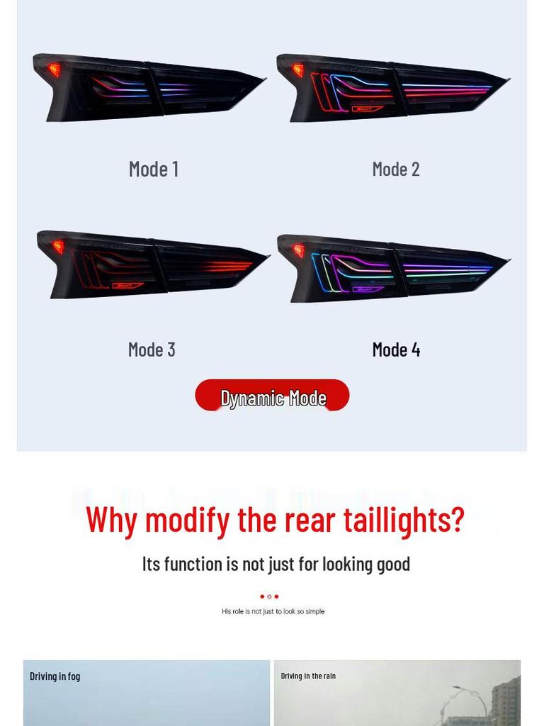 19-25 Altima Tail Light RGB Flowing Suspension: Daytime Running & Turn Signals