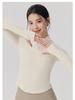 Ladies' Slim-Fit Long Sleeve Yoga Top: Stand Collar, Half Zip, Perfect for Autumn/Winter Pilates & Fitness.