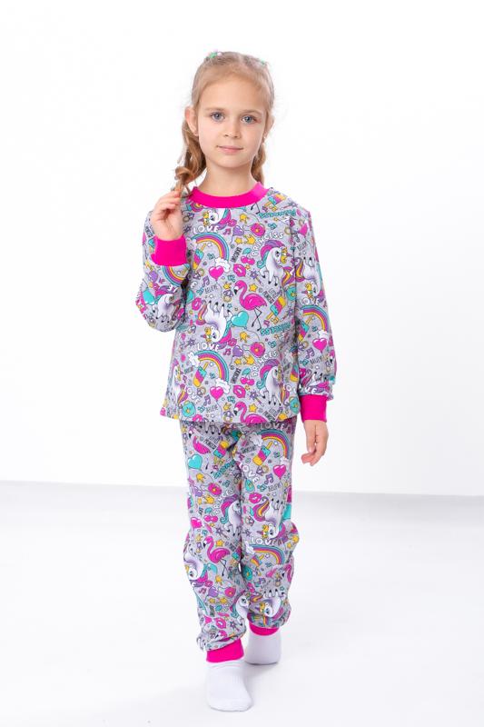 Girls’ Cotton Pajama Set – Long Sleeve Top & Pants, Gentle On Skin, Demi-season, 6076-024-7 HC